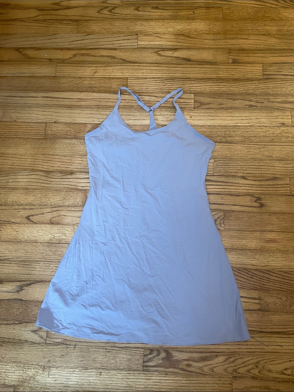 Outdoor Voices Lilac Gray Racerback Workout Dress with Built-In Shorts SzM
